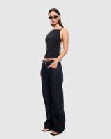 HORIZON TIE TOP - ONYX PINSTRIPE