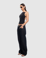 HORIZON TIE TOP - ONYX PINSTRIPE