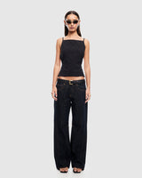 HORIZON TIE TOP - ONYX PINSTRIPE