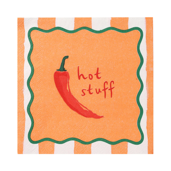 TALKING TABLES Hot Stuff Chilli Cocktail Paper Napkins Pack