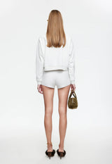 HOUSEWIFE KNIT SHORT - HEATHER GREY