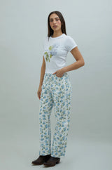 HYDRANGEA BABY TEE - WHITE