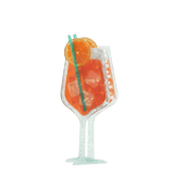 Hair claw clip - Aperitivo Spritz 