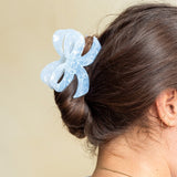 Hair claw clip - Blue Bow 