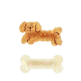 Hair clips (set of 2) - Dog and bone 