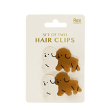 Hair clips (set of 2) - Puppies 