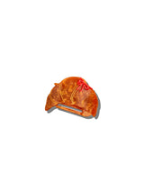 Hand-painted Bow Croissant Lay Down Claw Clip