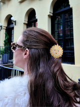 Hand-painted Celestial Sun Claw Hair Clip