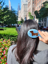 Hand-painted Dachshund Handbag Hero Brush