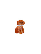 Hand-painted Doodle Puppy Claw Hair Clip Brown