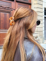 Hand-painted Doodle Puppy Claw Hair Clip Brown