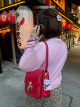 Hand-painted Lucky Cat Bag Charm + Keychain