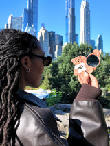 Hand-painted New York Teddy Bear Compact Mirror