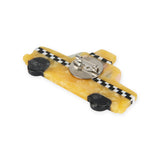 Hand-painted Taxi Brooch Pin