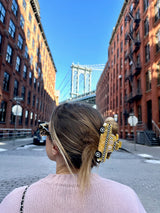 Hand-painted Yellow Taxi Cab Claw Hair Clip