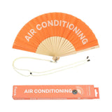 Hand fan "air conditioning" orange