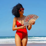 Hand fan 'fuck off' leopard