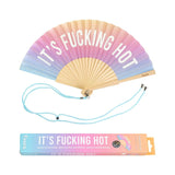 Hand fan "fucking hot" gradient Glow in the dark