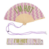 Hand fan "im hot" waves