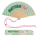Hand fan "matcha club"