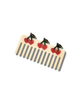 Handpainted Cherry Heart Detangling Widetooth Comb