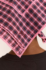 Headscarf - Magenta Check