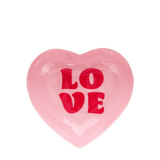 Heart-shaped enamel trinket dish - Love 