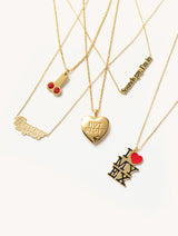 Hello, Hot Stuff Necklace : Gold