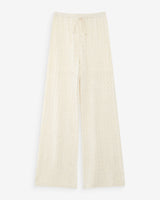 High-waist knitted bootcut pants ecru Valado