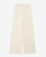 High-waist knitted bootcut pants ecru Valado