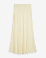 High-waisted flared long skirt jaune Winda