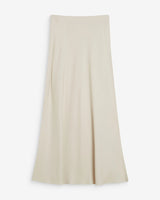High-waisted flared long skirt sable Winda
