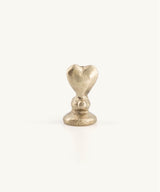 Holly Heart Card Holder Brass