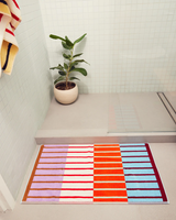 House Stripe Bath Mat - Concrete