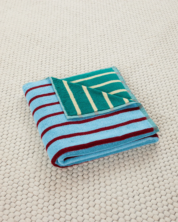 House Stripe Towels - Tile bath towel