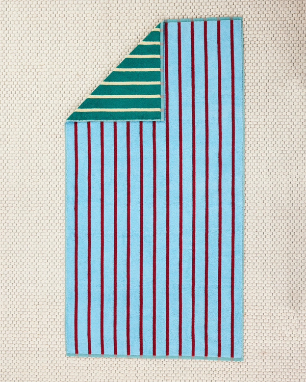 House Stripe Towels - Tile bath towel
