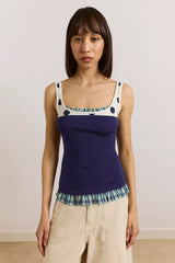 IDELLE JERSEY TOP - NAVY