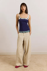 IDELLE JERSEY TOP - NAVY