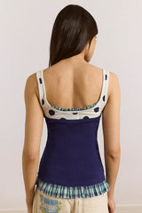 IDELLE JERSEY TOP - NAVY