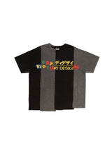 Paneled Logo Tee - Washed Black