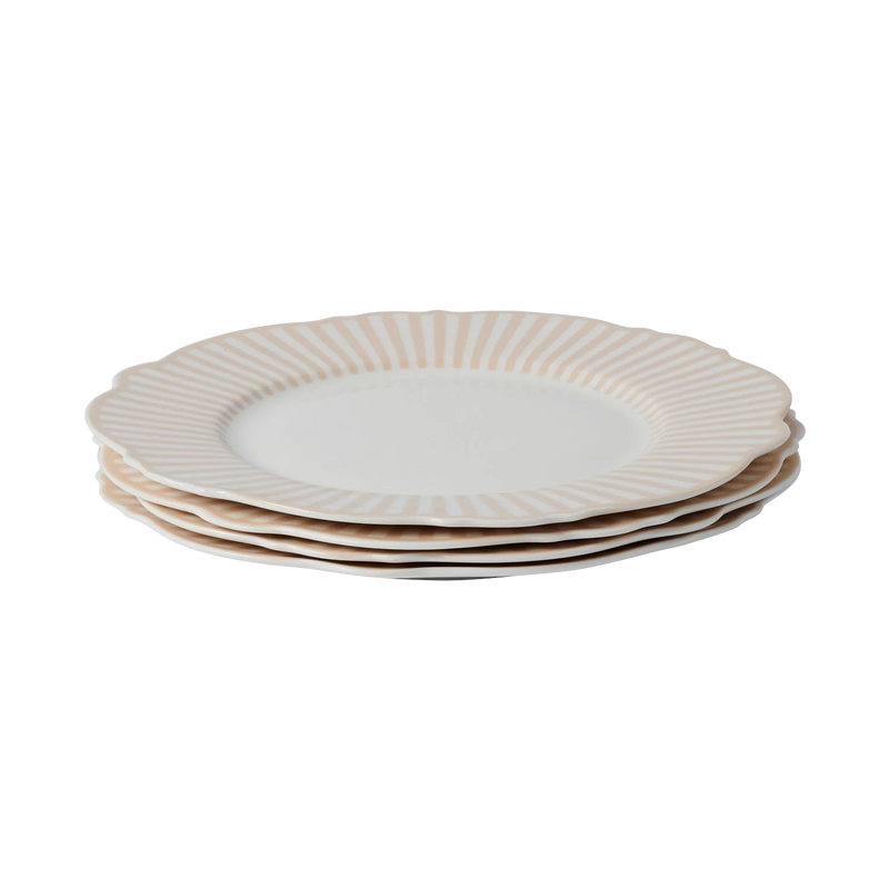 Beige Wave Side Plates Set of 4