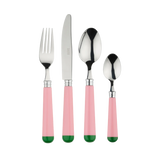 Pink Green Dipped Cutlery Set of 16