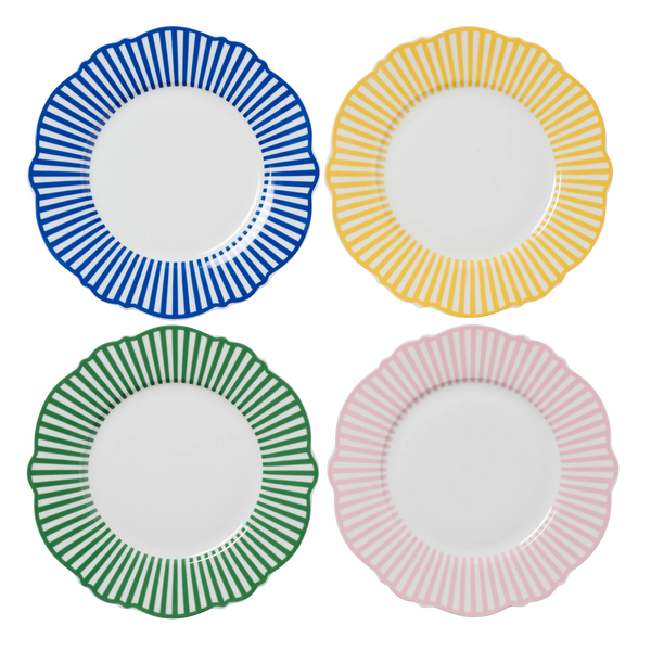 Multicolour Wave Side plate Set of 4