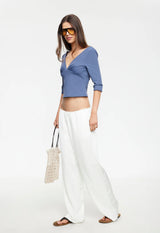 IN BLOOM PANT - PORCELAIN