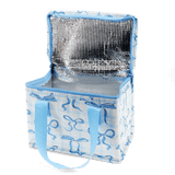Insulated lunch bag - Blue Bows 