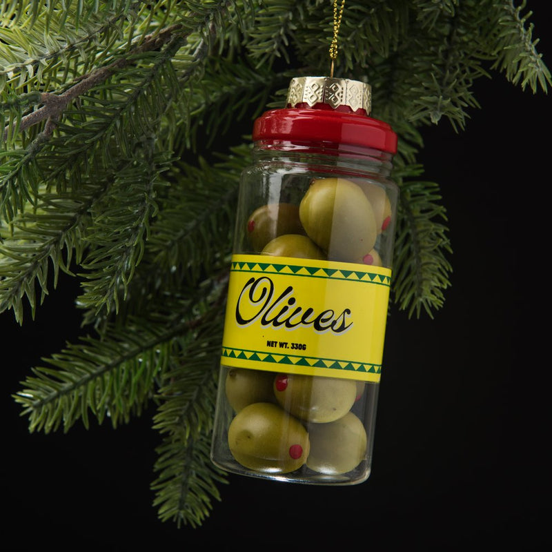 JAR OF OLIVES  ORNAMENT