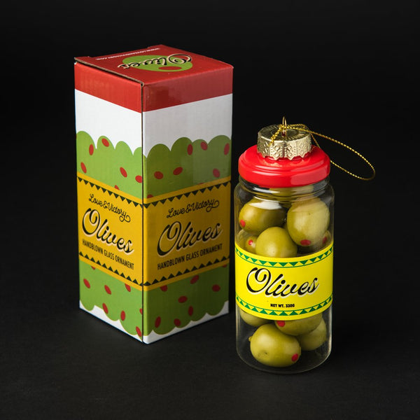 JAR OF OLIVES  ORNAMENT