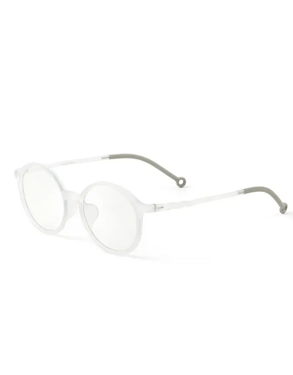 JUNIOR Oval Screen Glasses-Foggy White