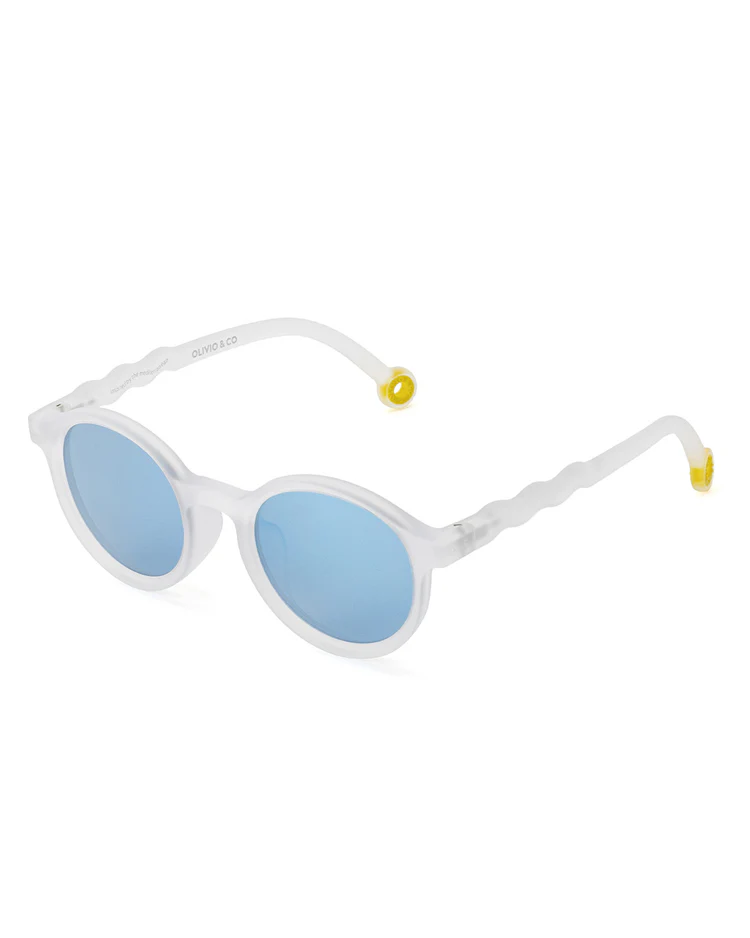 JUNIOR Oval Sunglasses-Jellyfish White