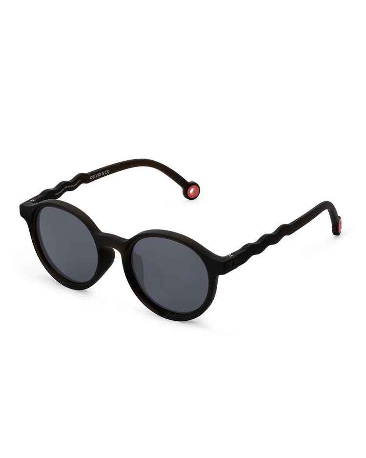 JUNIOR Oval Sunglasses-Squid Black